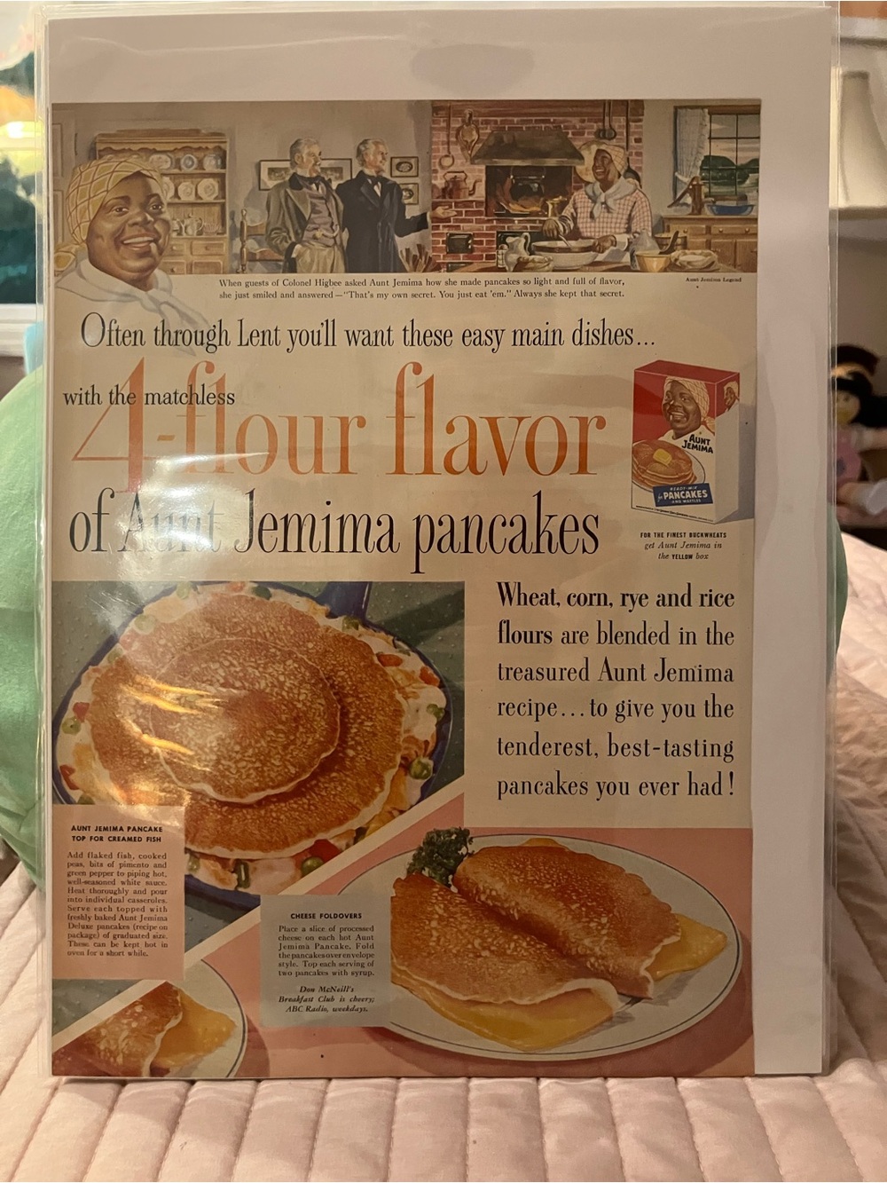Aunt Jemima Pancake Paper Advertisement Print 14”x11” New! Cute too!